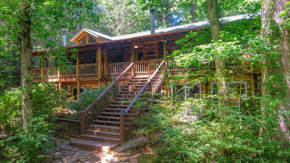 Villa Waterfront Mountain Cabin With Hot Tub Blue Ridge Exterior foto