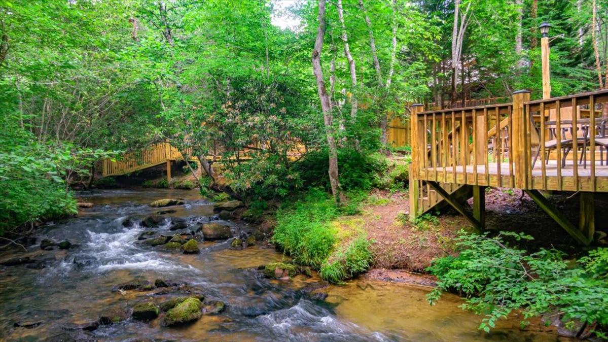 Villa Waterfront Mountain Cabin With Hot Tub Blue Ridge Exterior foto